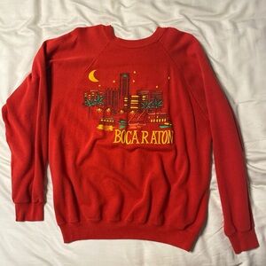 Red boca raton sweater